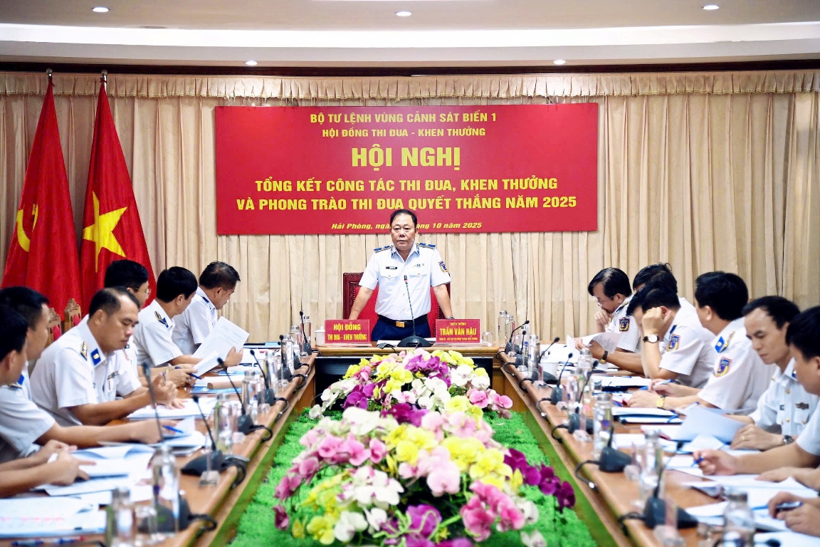 Bộ tư lệnh Vùng Cảnh sát biển 1 tổng kết công tác thi đua, khen thưởng và Phong trào Thi đua Quyết thắng năm 2025